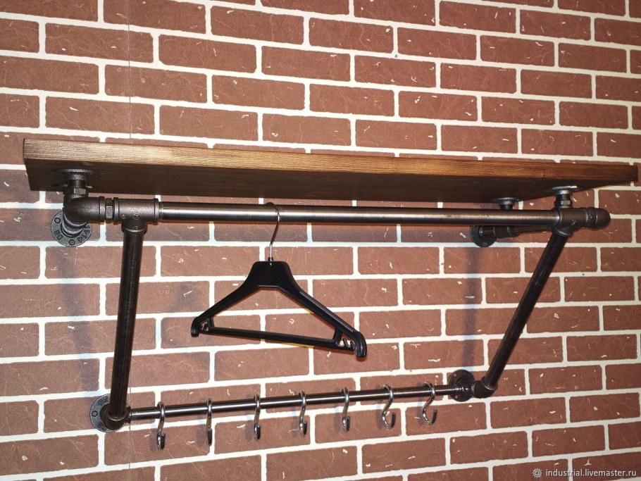 Вешалка настенная индустриал ,dly