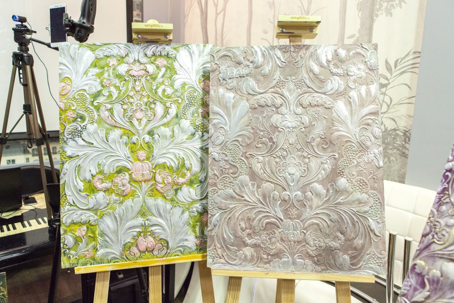 Салон Ампир декор обои линкруста