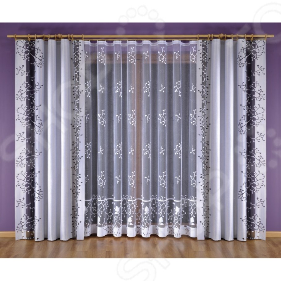 Комплект шторы + тюль высота 240