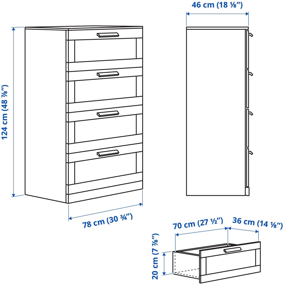 Комод ikea БРИМНЭС 4 ящика