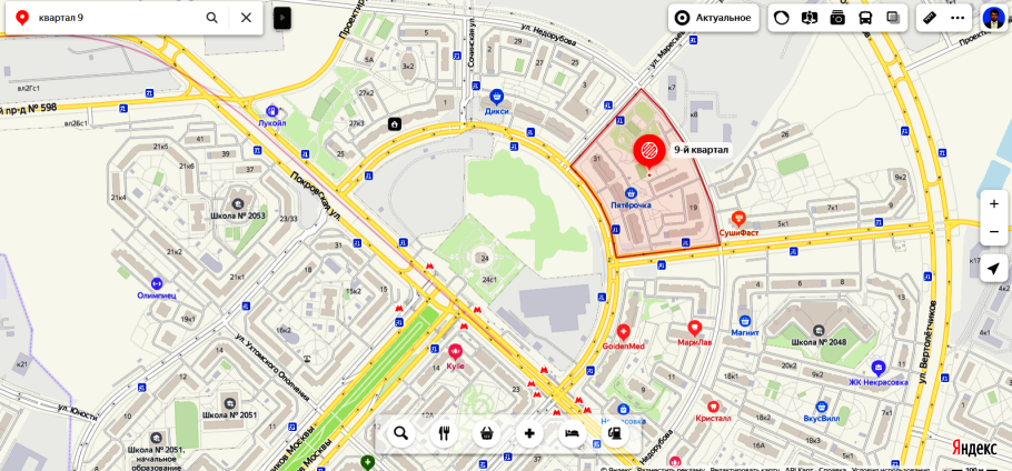 Схема комплексной застройки территории района Некрасовка