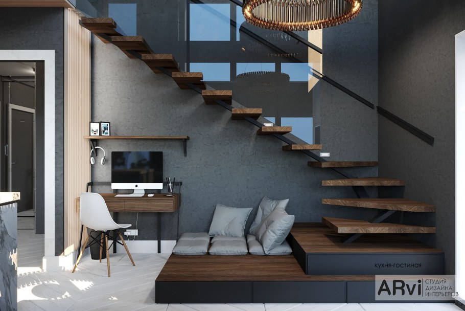 Двухуровневая квартира дизайнерская