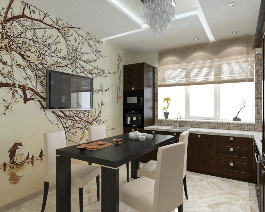 Японский стиль в интерьере кухни