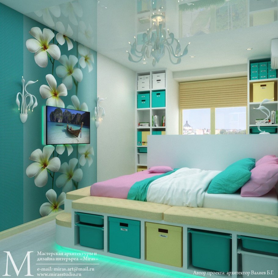 Детская в бирюзовом цвете