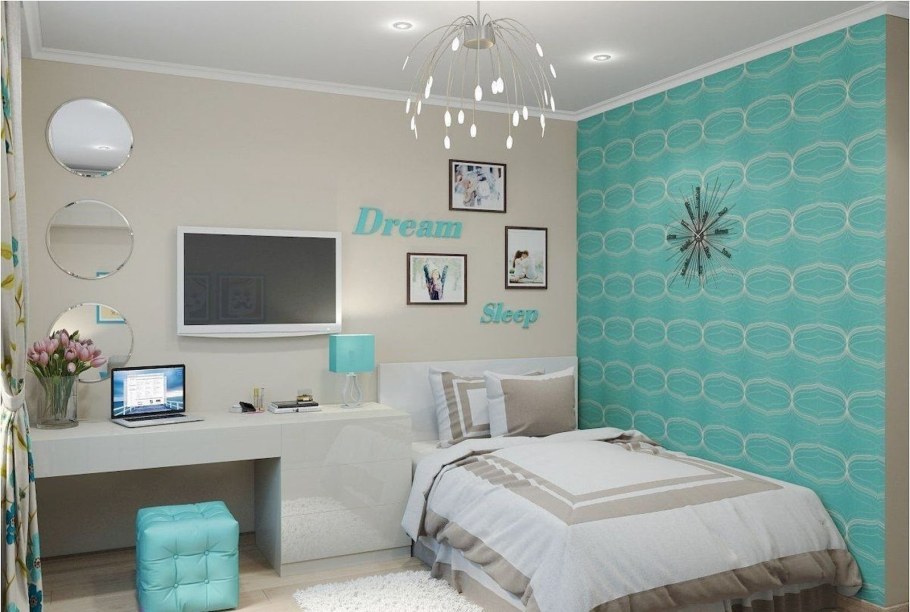 Бирюзовая комната для подростка