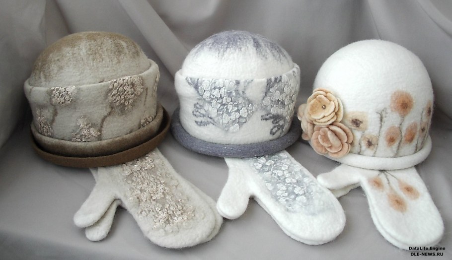 Шапка в технике валяния