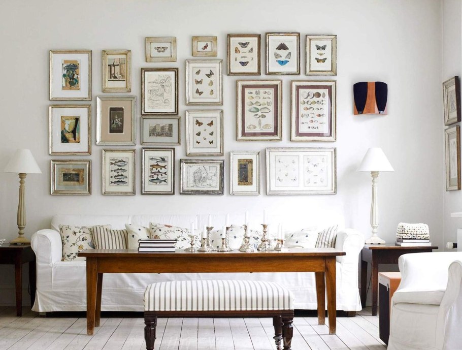 Украшение стен картинами