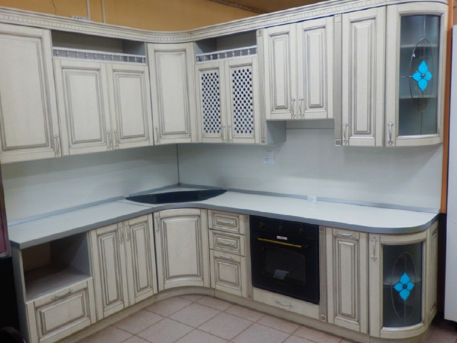 Кухня Венеция угловая с патиной