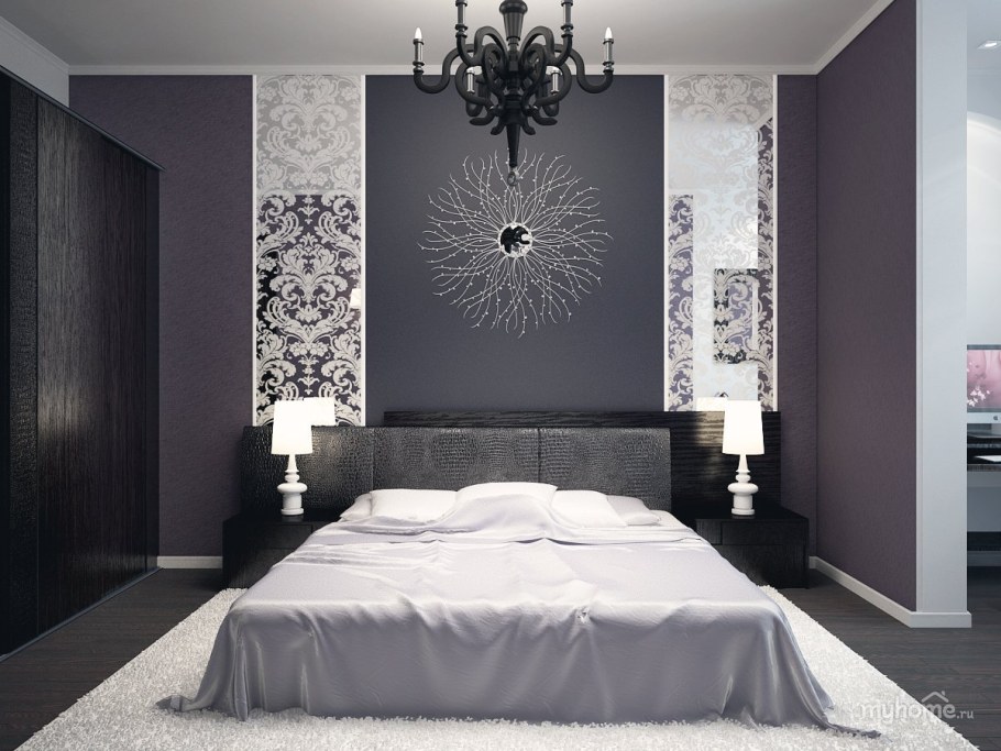 Спальня арт-деко в серебре