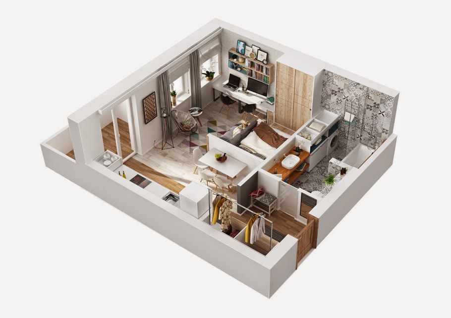 Планировка однокомнатной кв 40кв