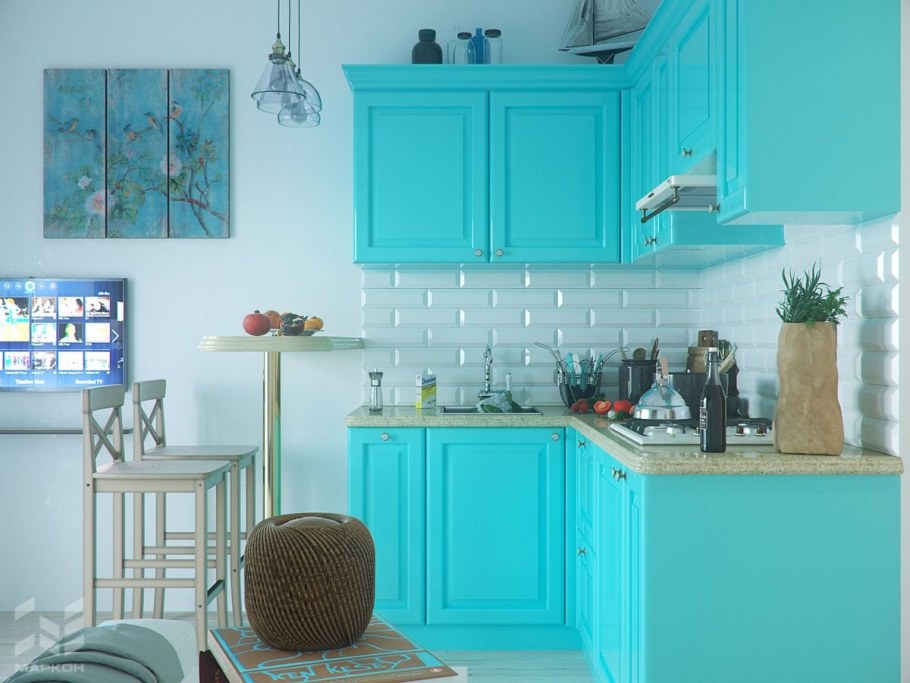 Кухня Мишель Skyline бирюза