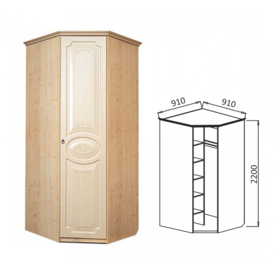 Шкаф угловой Ивушка 5 МДФ Марибель