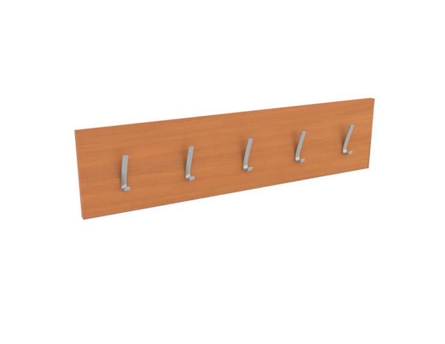 Вешалка настенная на 5 крючков габариты (ДШ) 761х170 мм