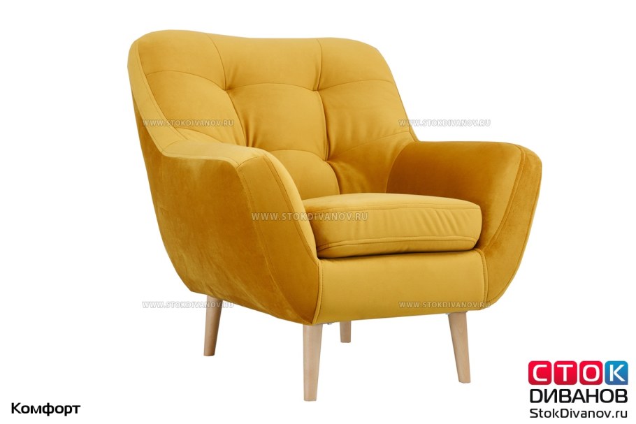 Кресло витио Velvet Yellow