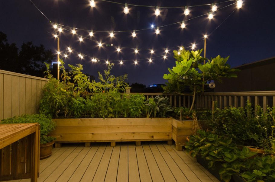 Подсветка летней веранды