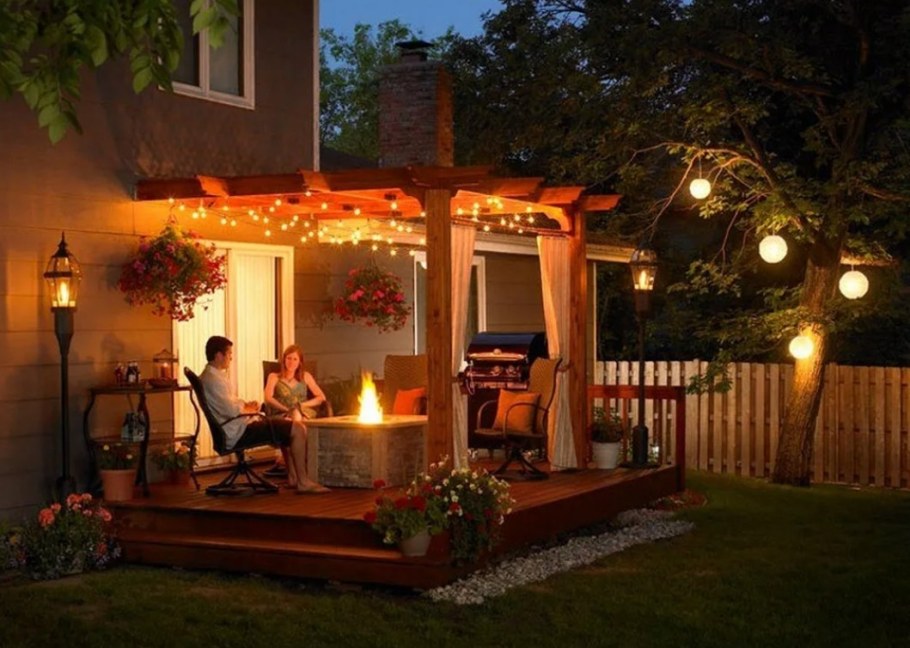 Освещение на веранде