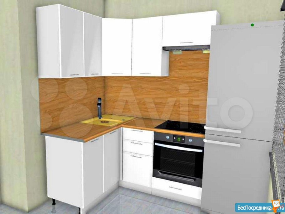 Кухонный гарнитур Симпл угловой 1600x2200