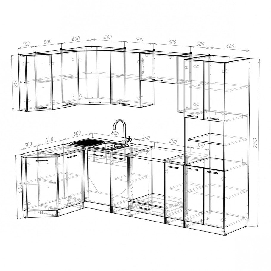 Кухонный гарнитур Лира Прайм