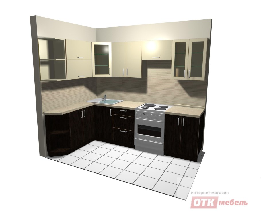 Угловая кухня 2500 на 1700