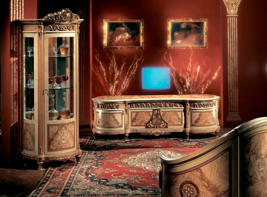 Тумба под телевизор в стиле рококо