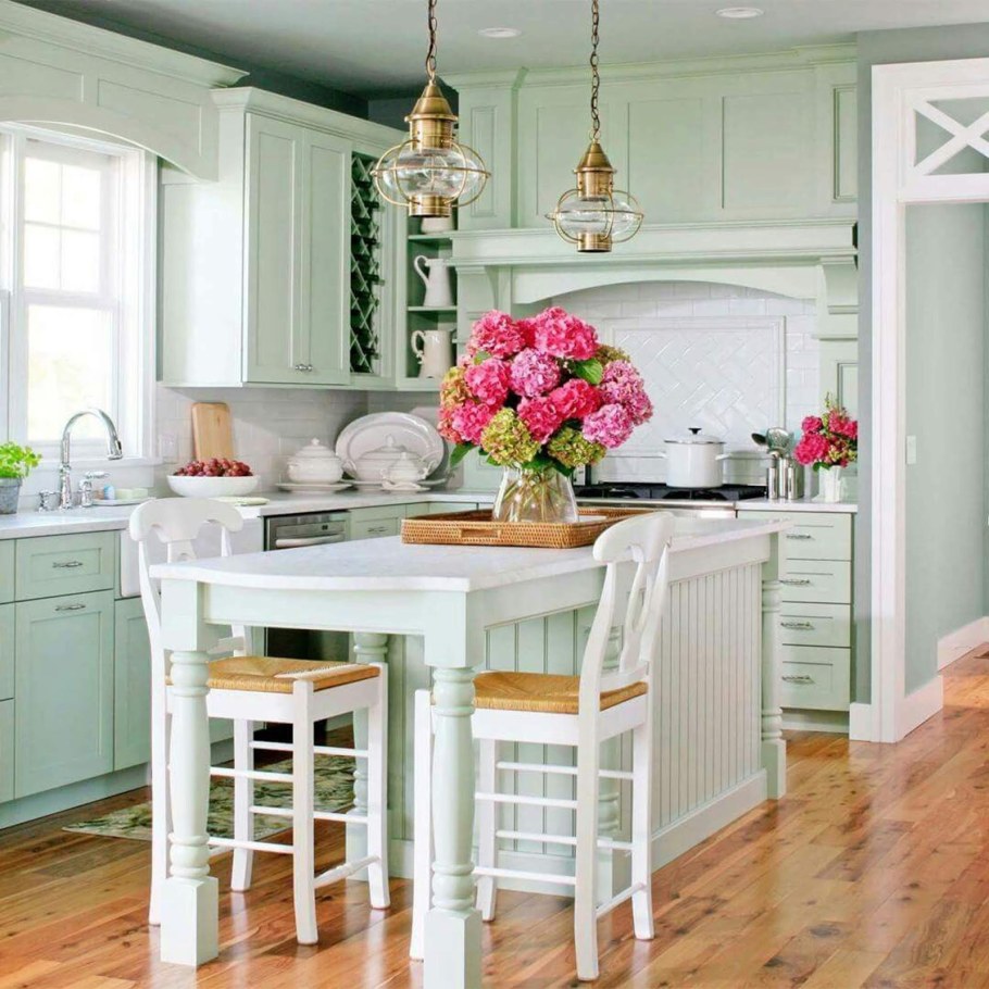 Кухня Прованс минт зеленый
