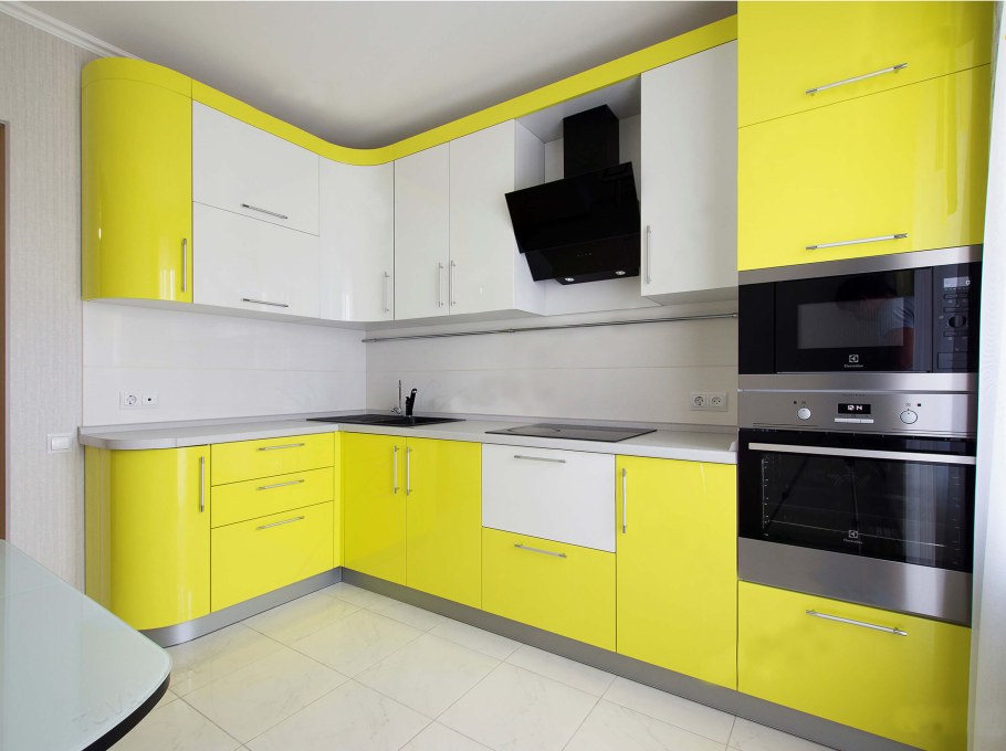 Акция кухни желтая