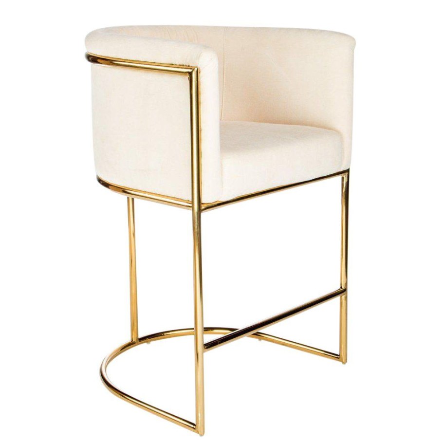 Стул полубарный золотой