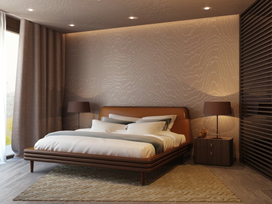 Спальня в шоколадных тонах