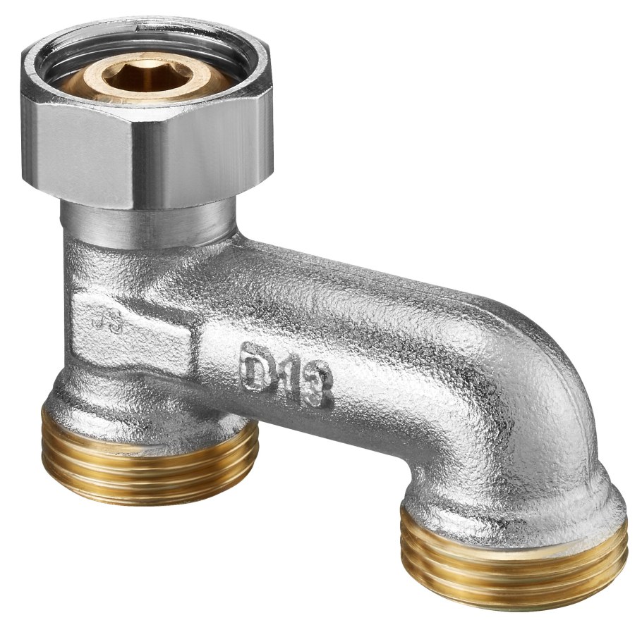 Термовентиль Oventrop "a" dn15 на 1/2" осевой, латунь, никелированный, арт.1181404