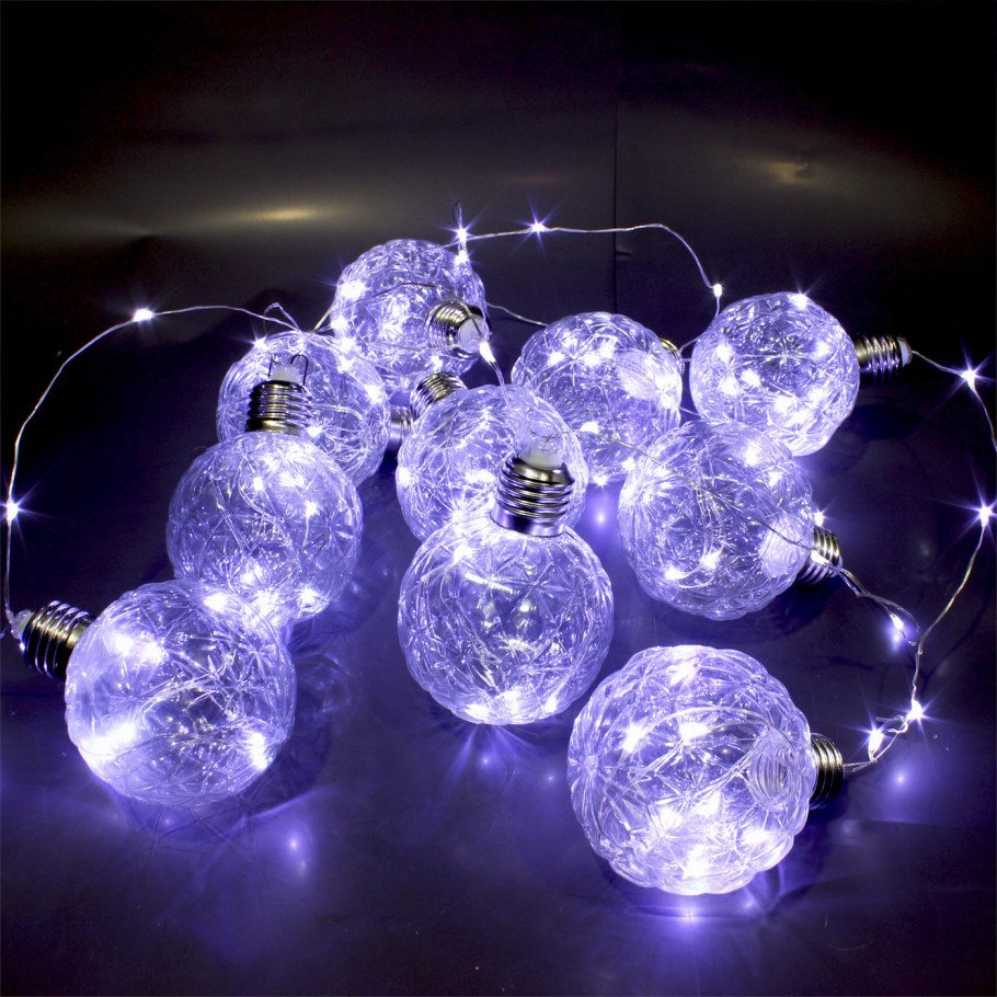 Эл./гирлянда 10 ламп светодиодная 2м шар Perfeo