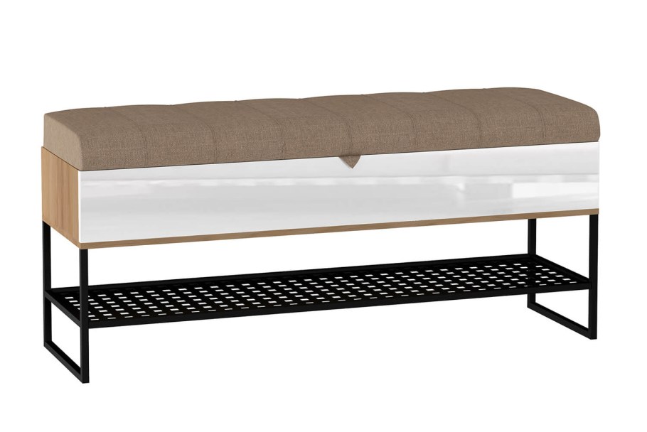 Банкетка 60 см дуб крафт белый