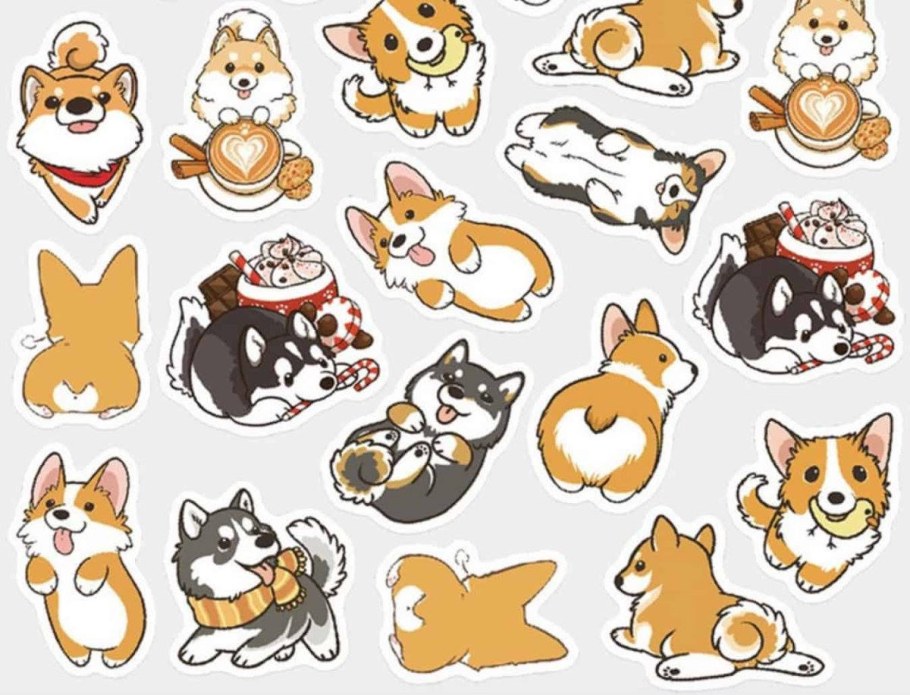 Стикерпаки корги