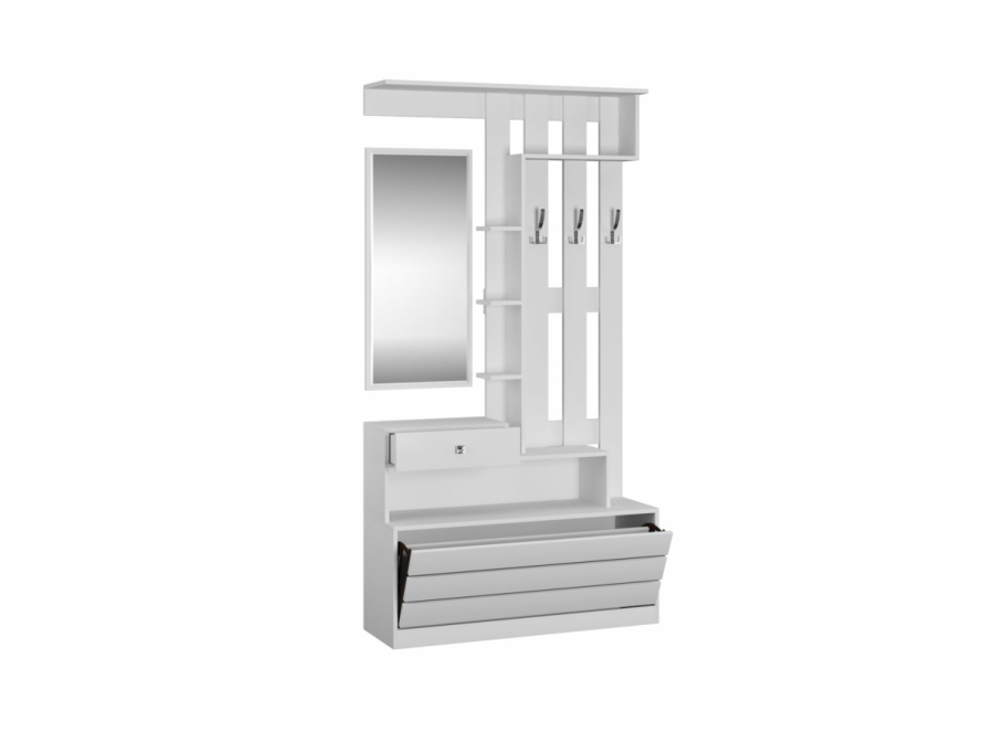 001.004.132 Прихожая Ямайка Центральная секция ЯПЦС-1 белый схема сборки