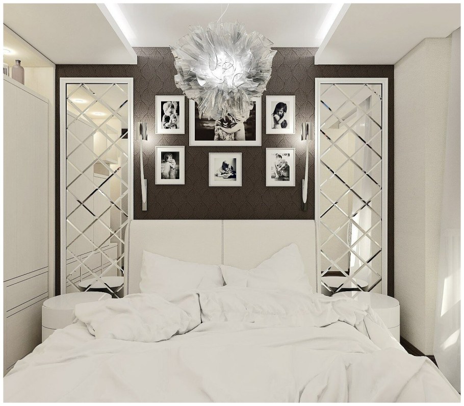 Зеркальное панно на стену в спальню