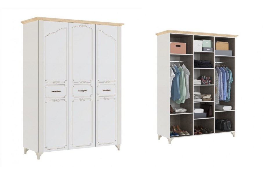 Шкаф трехдверный Элен № 7