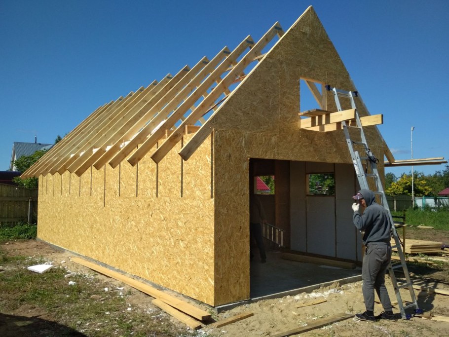 Каркасно щитовой гараж