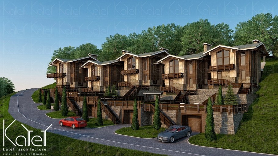 Деревянный таунхаус