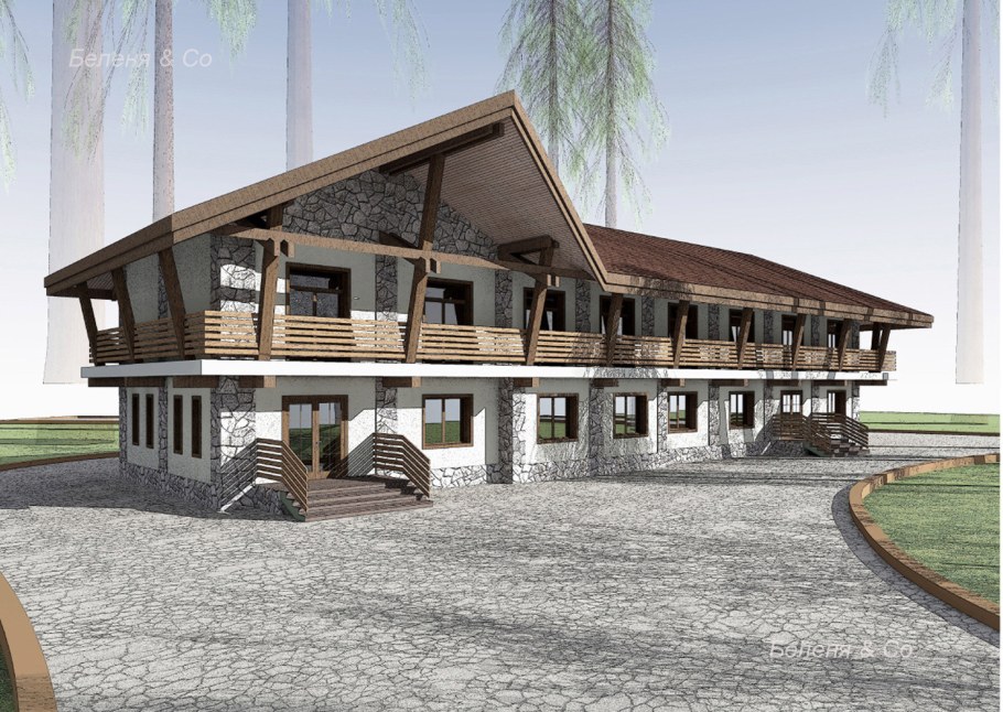 Проект гостиницы в стиле Шале