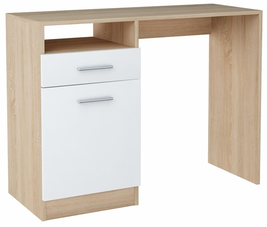 Стол дуб сонома /белый 100