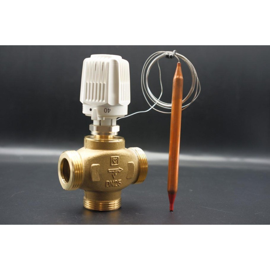 Трехходовой клапан с термоголовкой