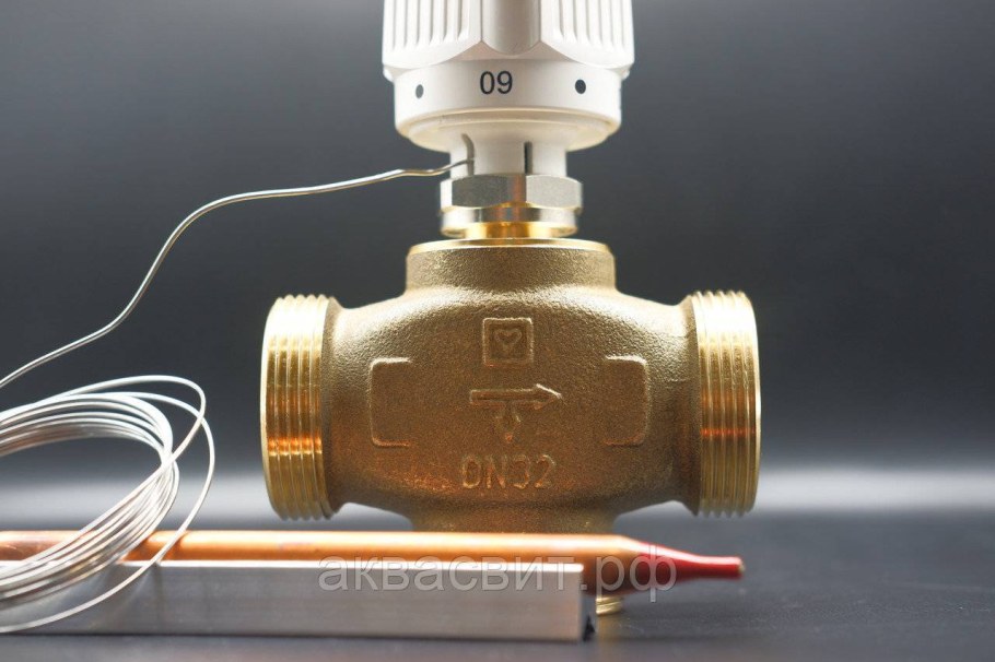 Трёхходовой смесительный клапан Oventrop термостатический