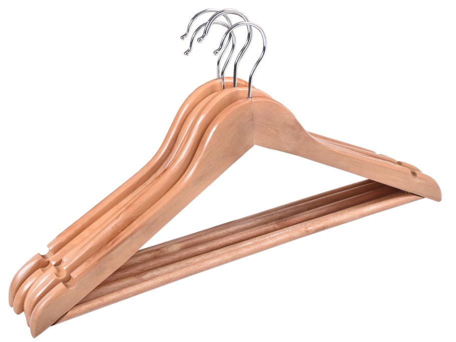 Вешалка деревянная ss2 для брюк, 4 перекладины.