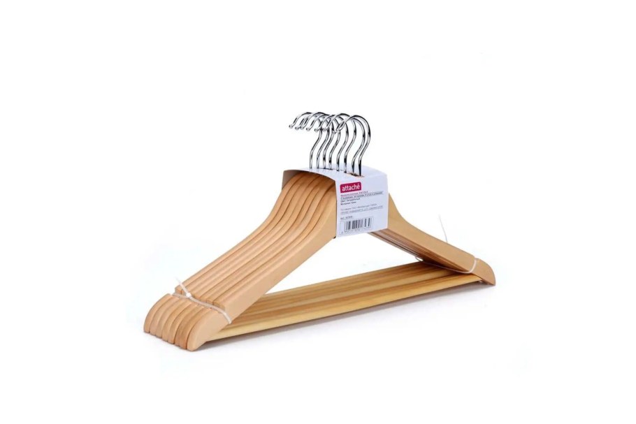 Вешалка Jas плечики Attache f6612n-8 переклад/выемки 8 шт/уп натур (631630)