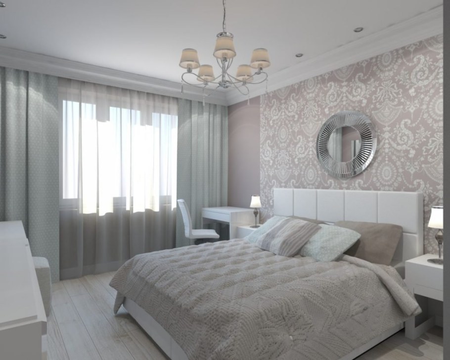 Интерьер спальни 17 кв.м