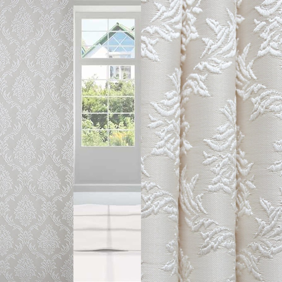 Портьеры жаккард Classic 280 Hilsa молочный