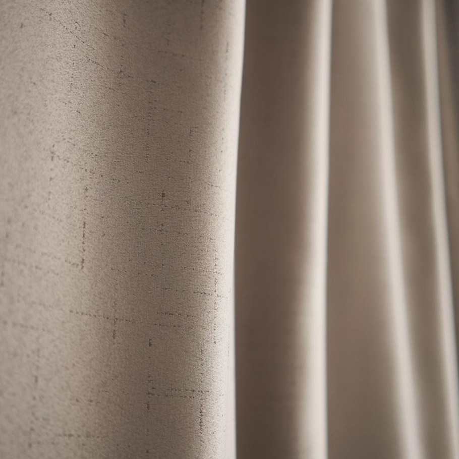 Портьерная ткань серая с выпуклым рисунком лён