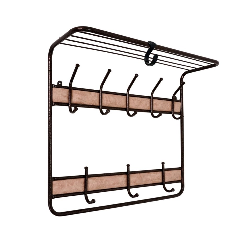 ЗМИ вешалка с полкой, 2-х ярусная, цвет медный антик