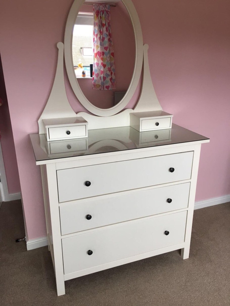 Комод с зеркалом белый икеа