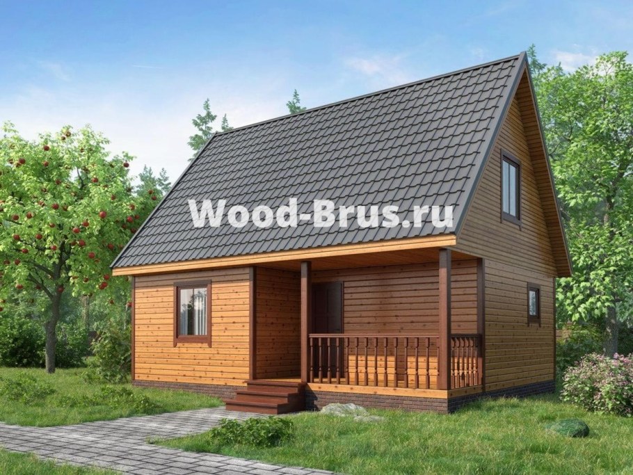 Баня из профилированного бруса 6х8