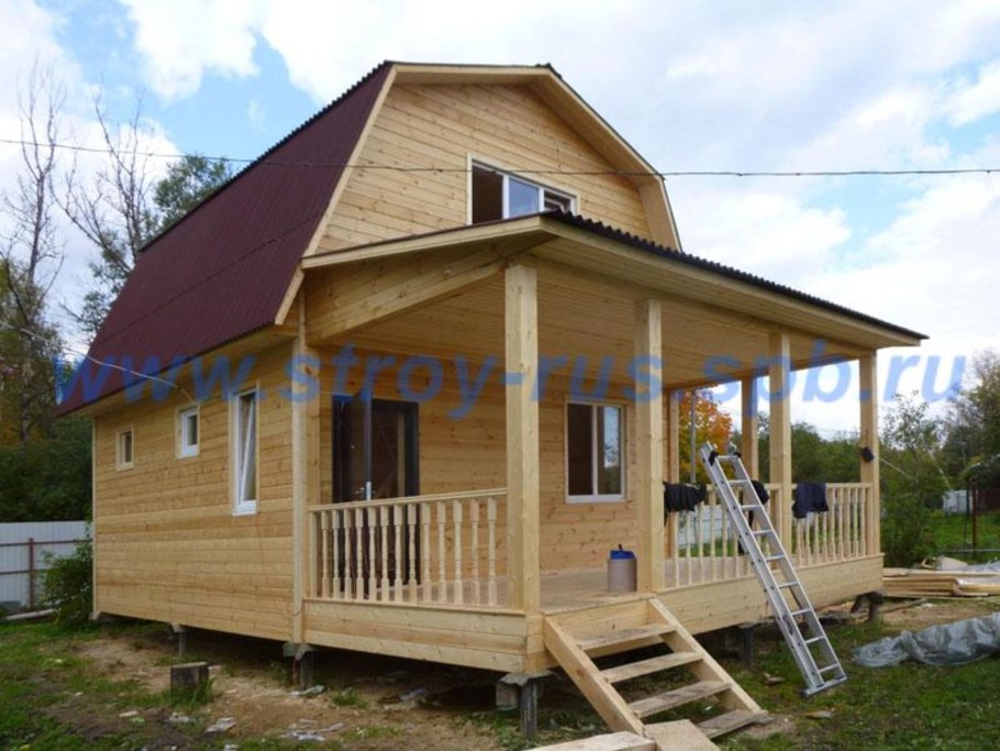 Баня с мансардой 6х6 под ключ